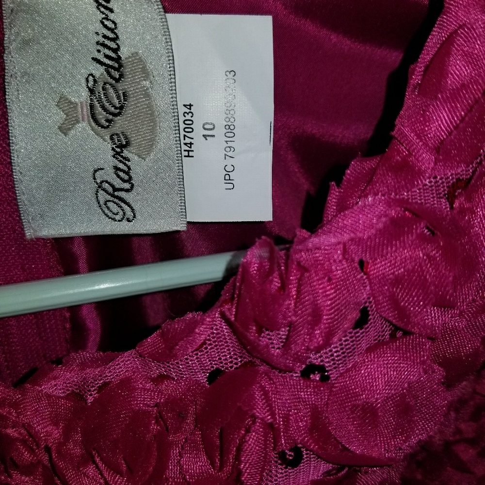 Girl's Formal Floral Fuchsia Dress Never Worn - Picture 2 of 5